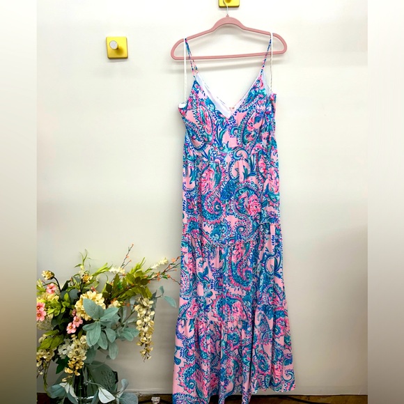 Lilly Pulitzer Dresses & Skirts - NWT Stunning!!! 🌺🌸Melody Maxi Dress in Pink Tropics Tint Tangerine Dream 🌺🌸